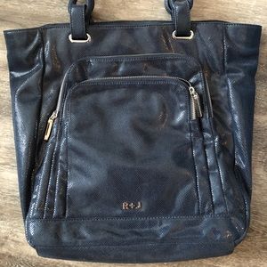 R&J navy handbag tote